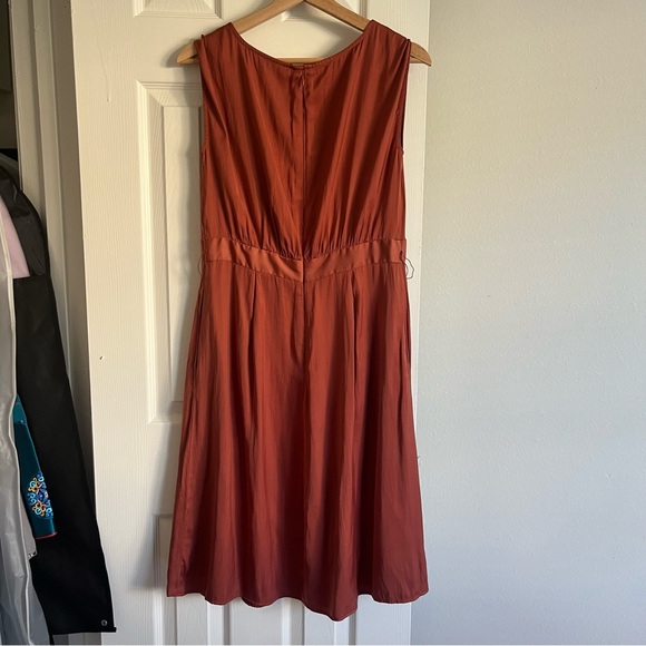 Satin dress, cute midi dress for dining out, formal events dress - Picture 6 of 10